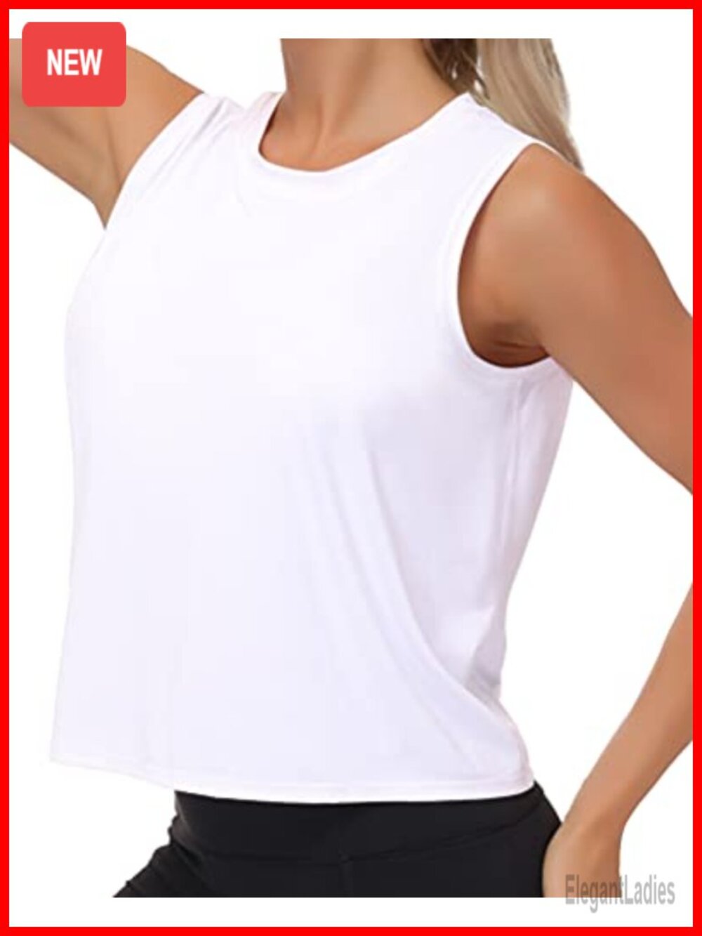 Ice Silk Workout Tank Top Quick Dry Sleeveless Flowy Yoga Gym Running Shirt